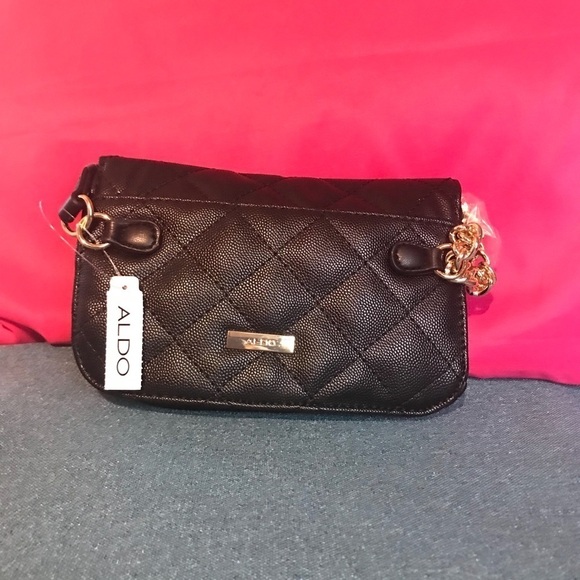 NWT Aldo Quilted Details Black Handbag - Picture 1 of 3
